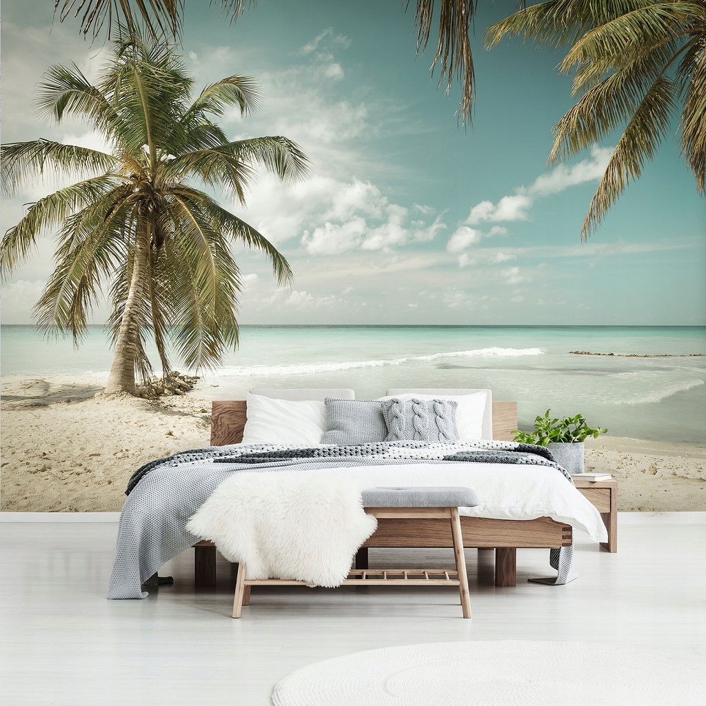 Fototapeta Pláž Palmy Ocean Relax Tropické vinyly 254x184 lepidlo