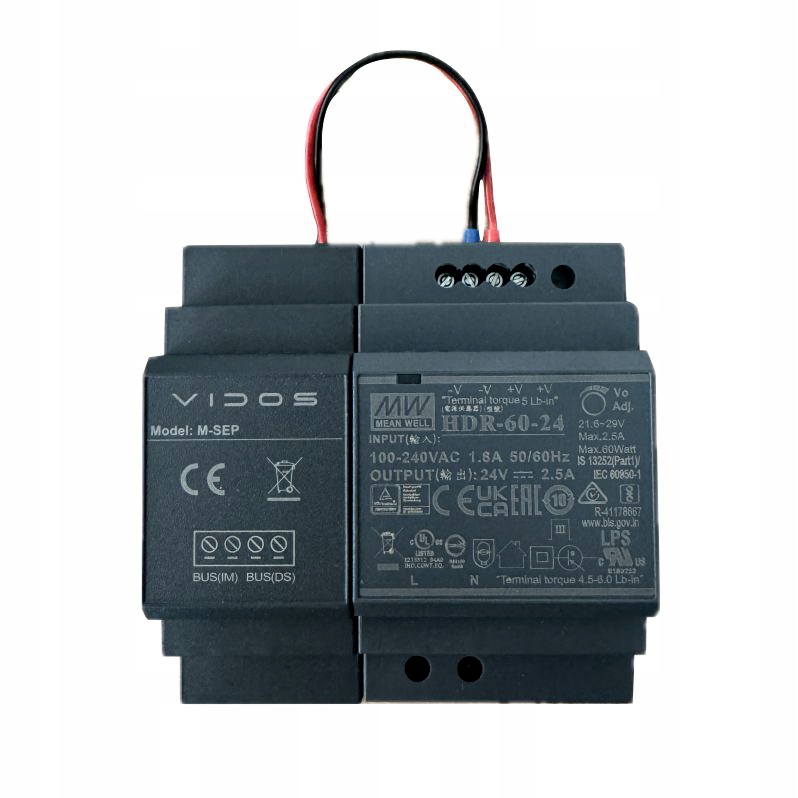 Systémový napájací zdroj M-SEP/HDR-60-24 Vidos
