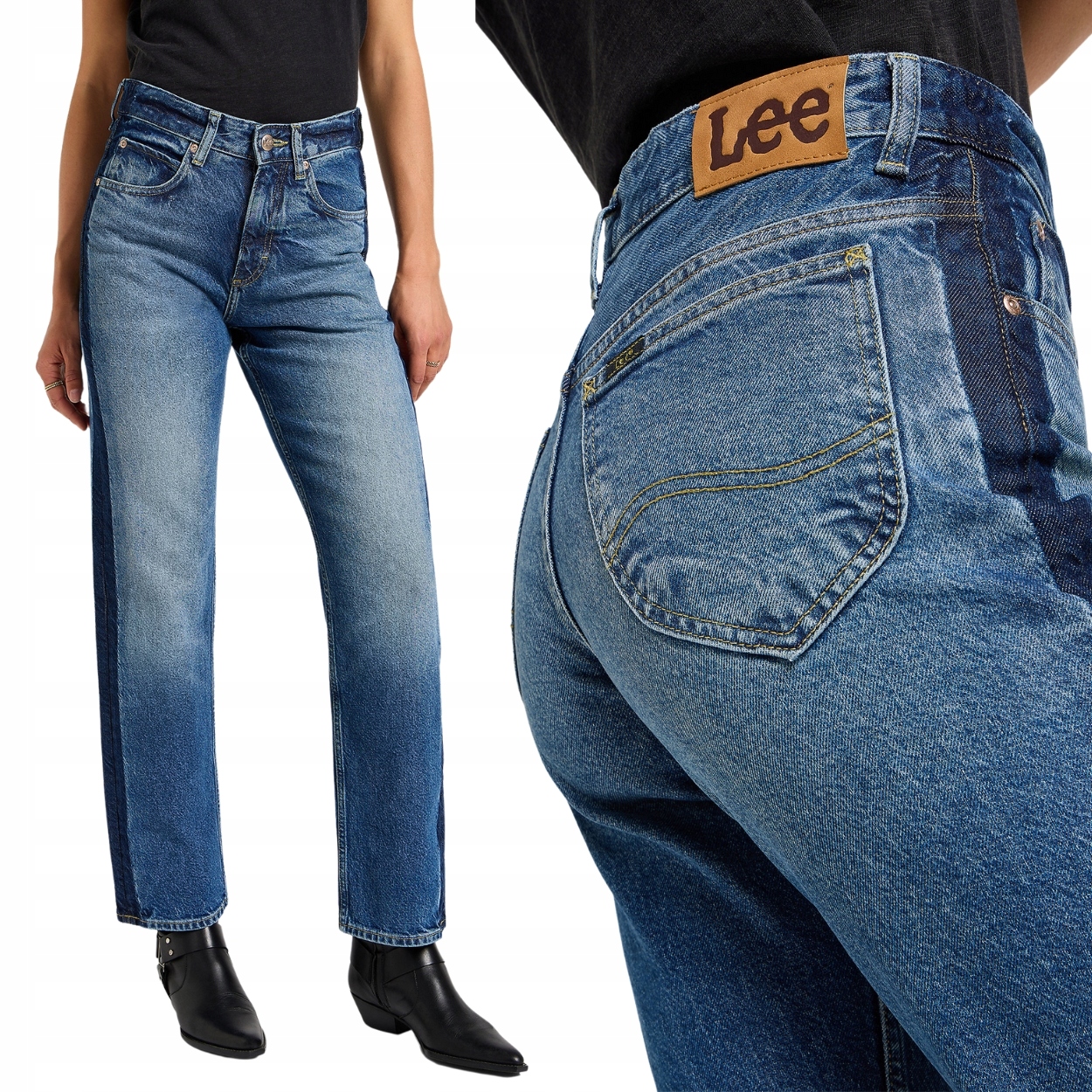 Lee Rider Classic vysoké rovné volné dámské džínové kalhoty W31 L31