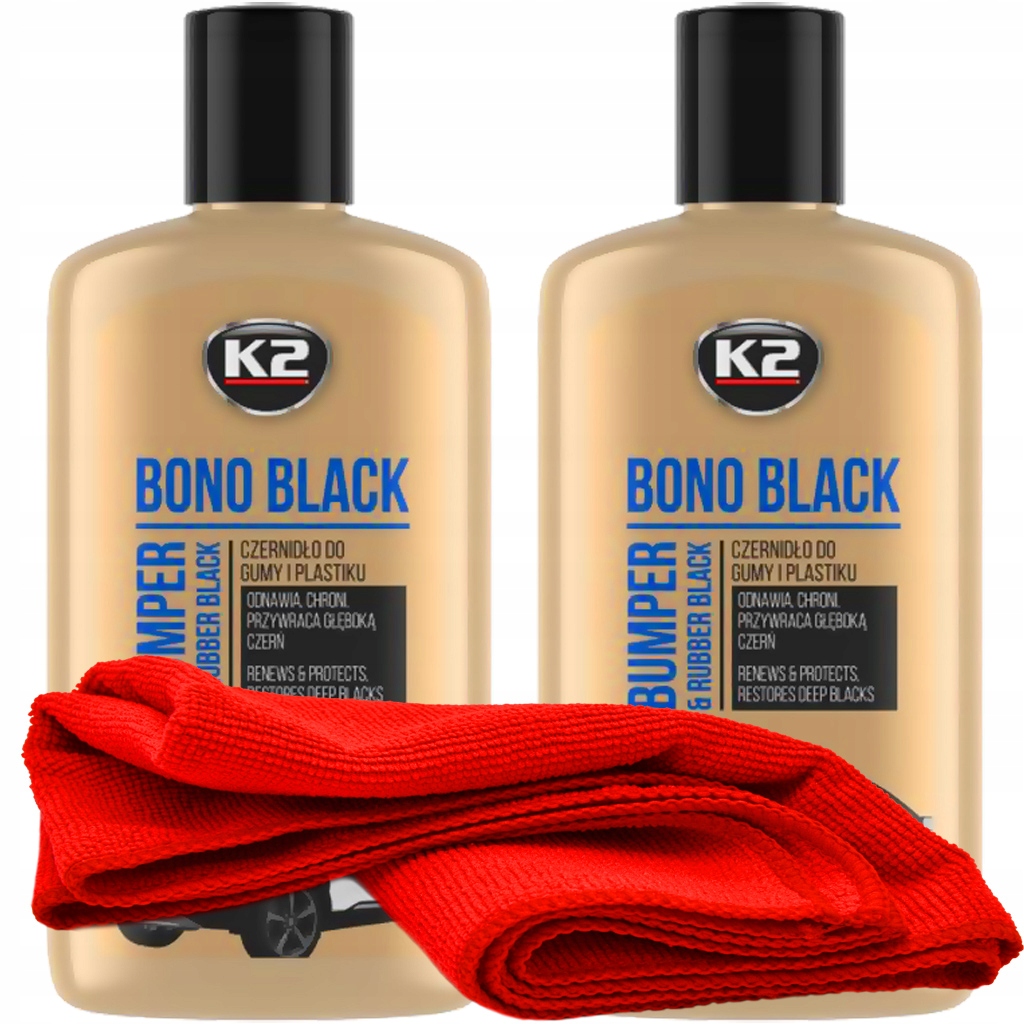K2 BONO BLACK 2X CZERNIDŁO+MIKROFAZA GUMA PLASTIK
