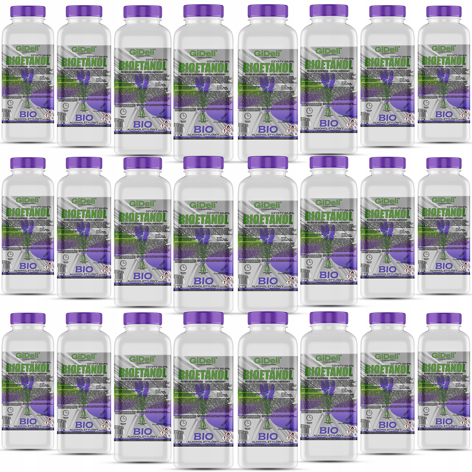 Bioetanol do krbu 24 x 1 l vôňa levandule biopalivo