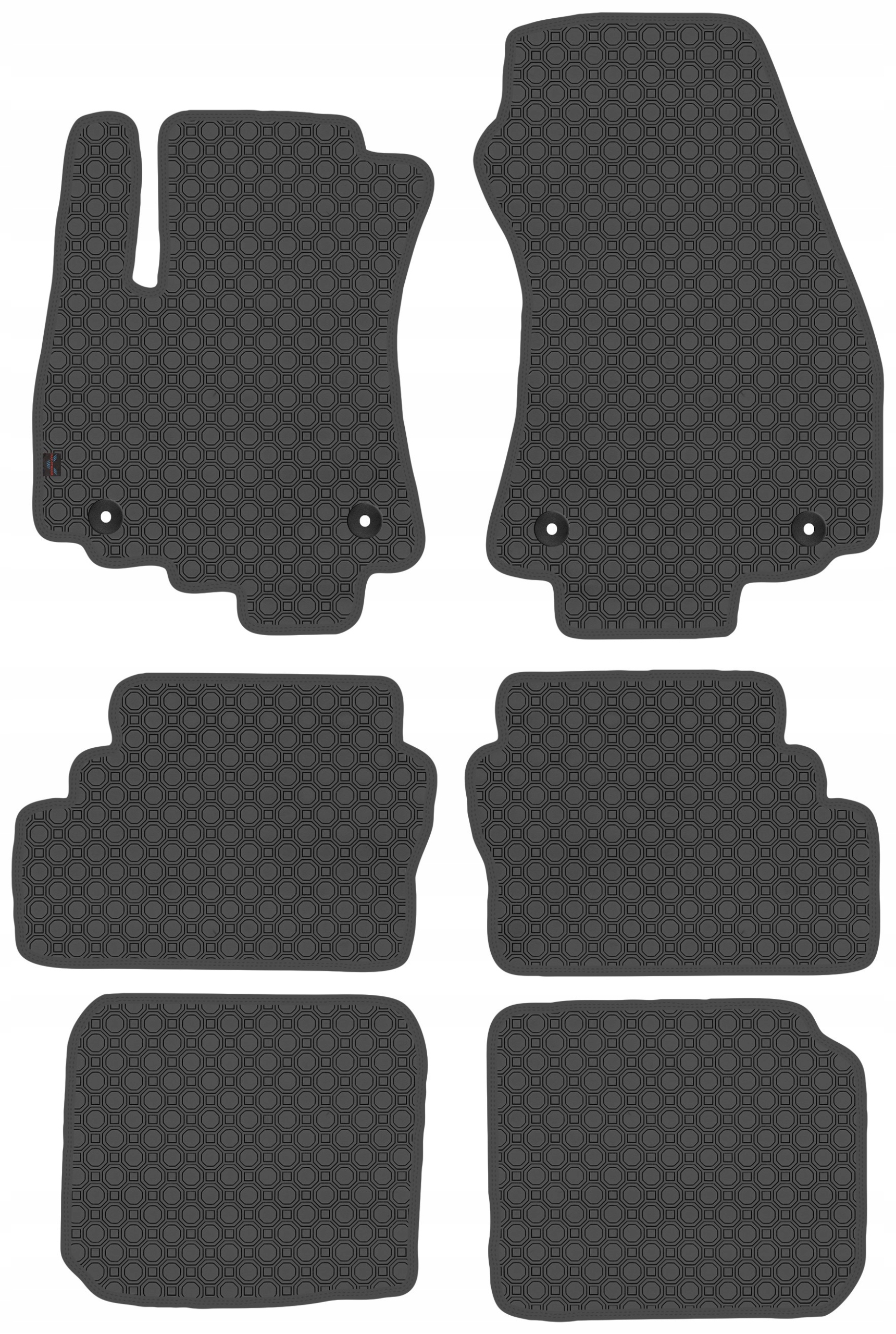 Opel Zafira A 7os 03-05 Koberce guma Čierna