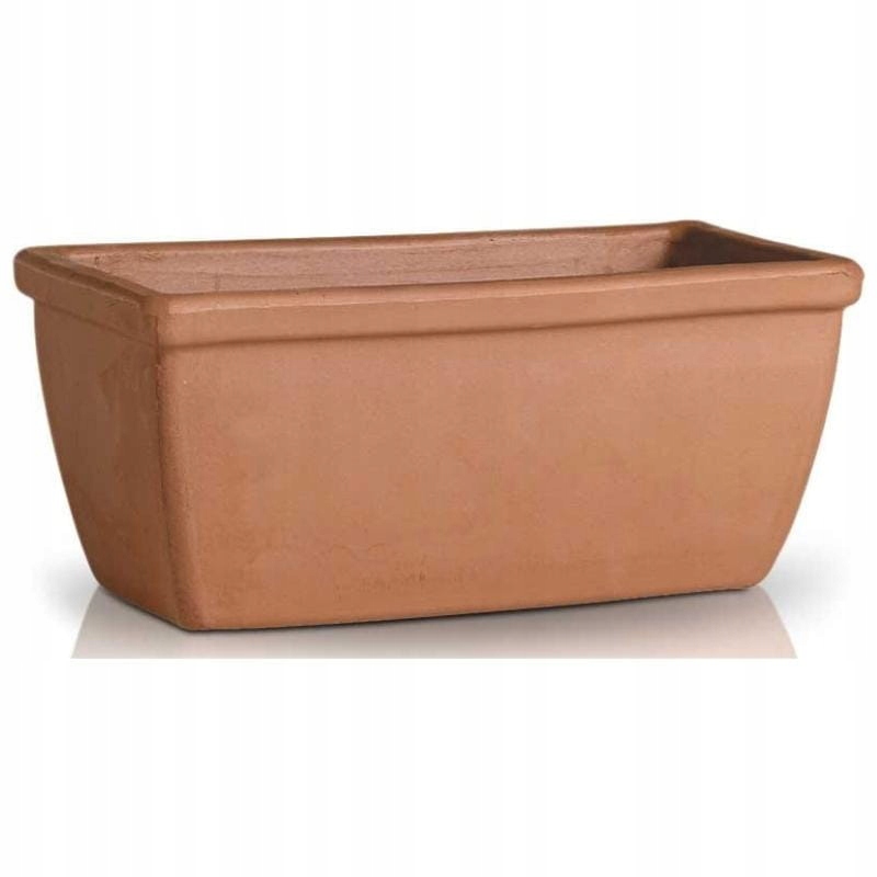 

Podłużna gliniana donica skrzynka balkonowa 33 cm