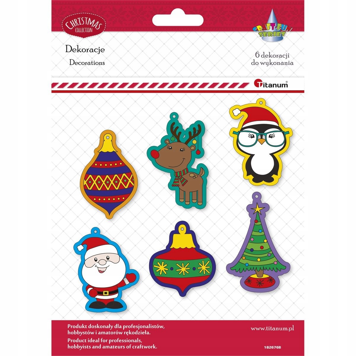 

Dekoracje termokurczliwe Świąteczne 6 szt Titanum