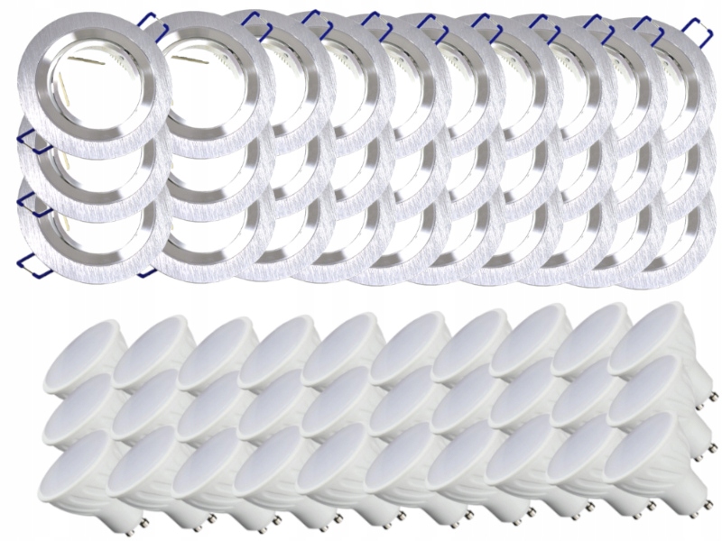 

Zestaw Oprawy Sufitowe Halogen 30x +Żarówki 3,5W