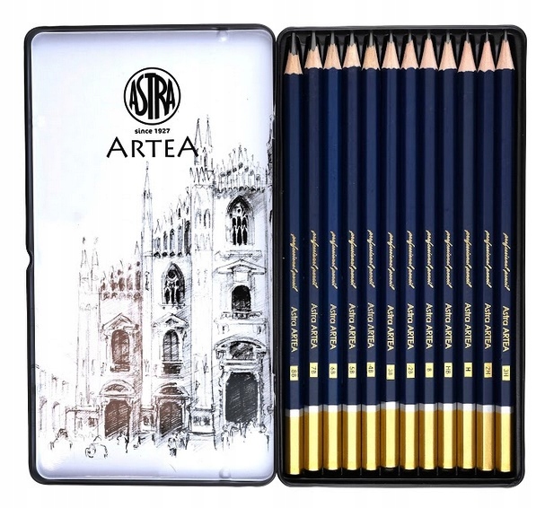 

Astra Ołówki do szkicowania 12 szt 8b-3h 206120013