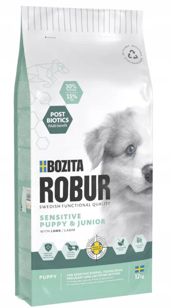 Bozita Robur Sensitive Puppy&Junior Lamb 12kg