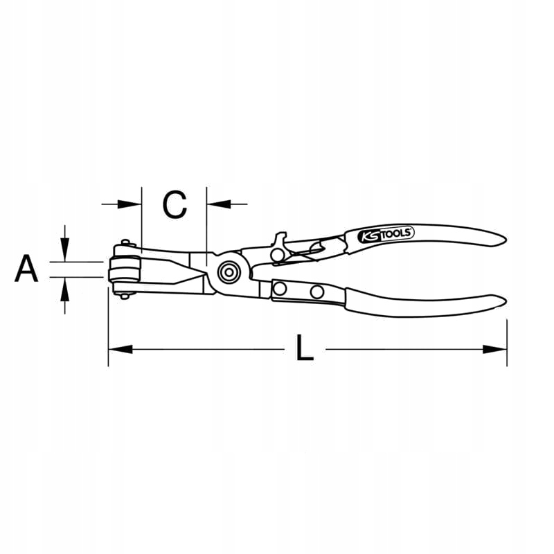 KS Tools Szczypce do zacisków Click, 220 mm Marka KS Tools