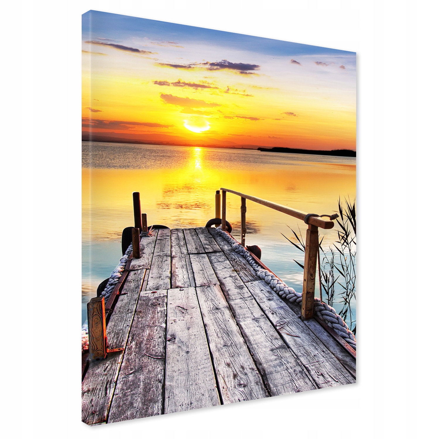 

Obraz na płótnie pomost jezioro zachód 50x70