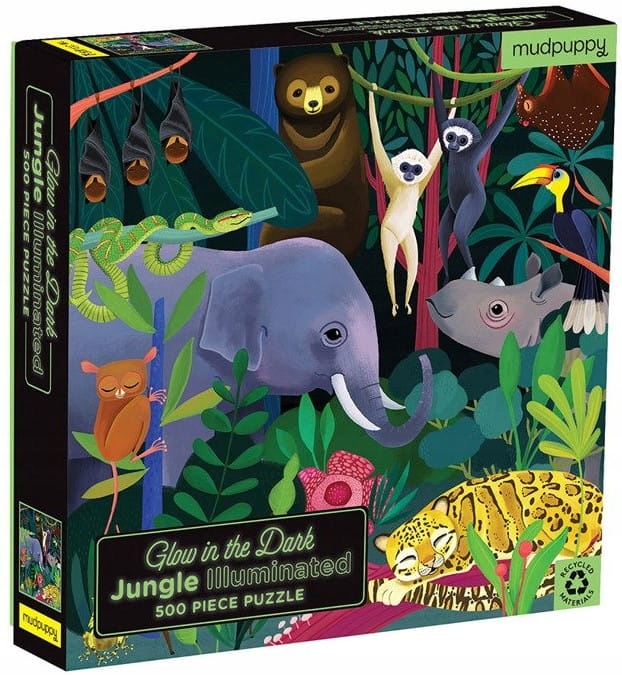 Mudpuppy Puzzle świecące w ciemności Dżungla 500el