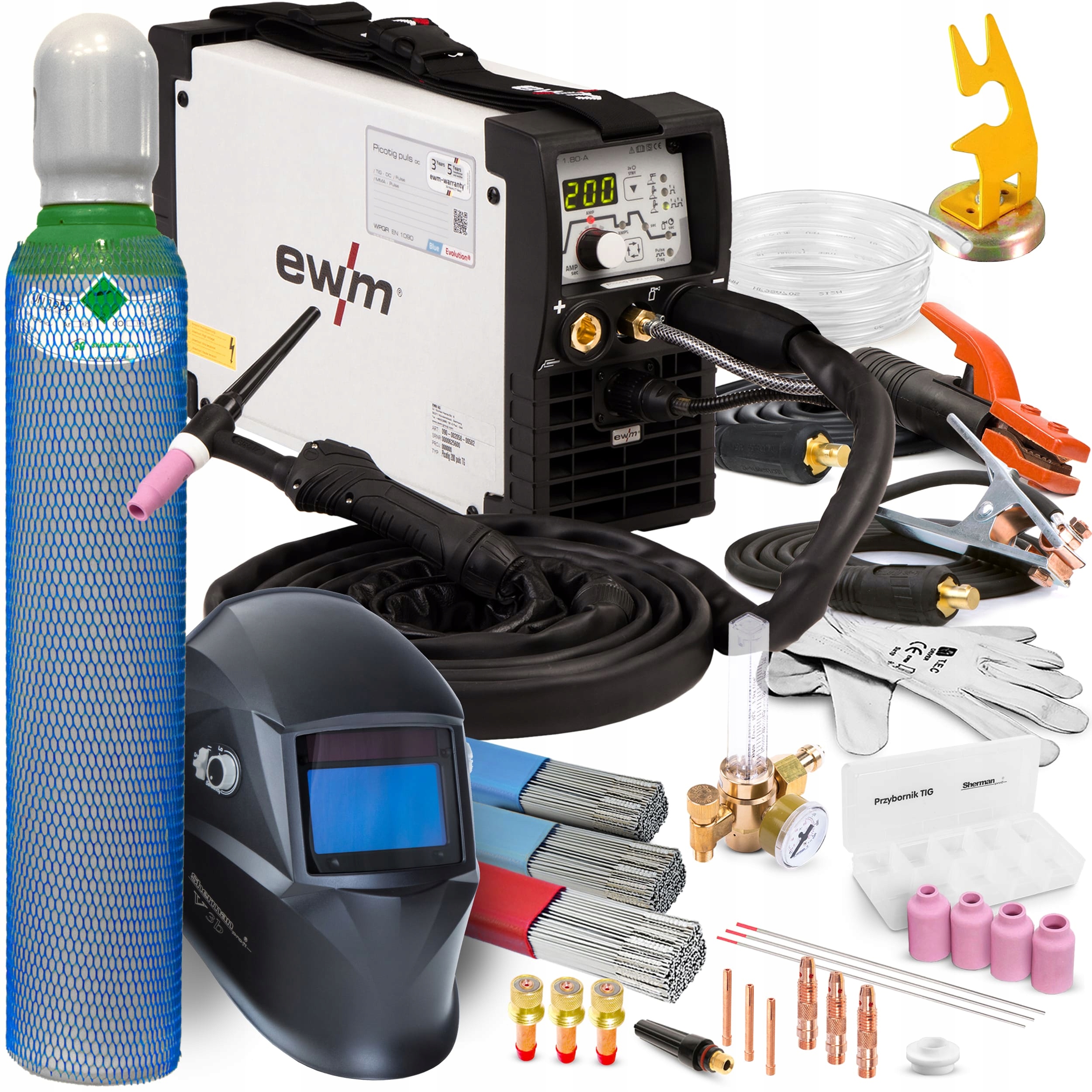 Invertorová Svářečka Ewm Picotig 200 Tig DC Mma Puls Hf Igbt 230V 200A 4 M