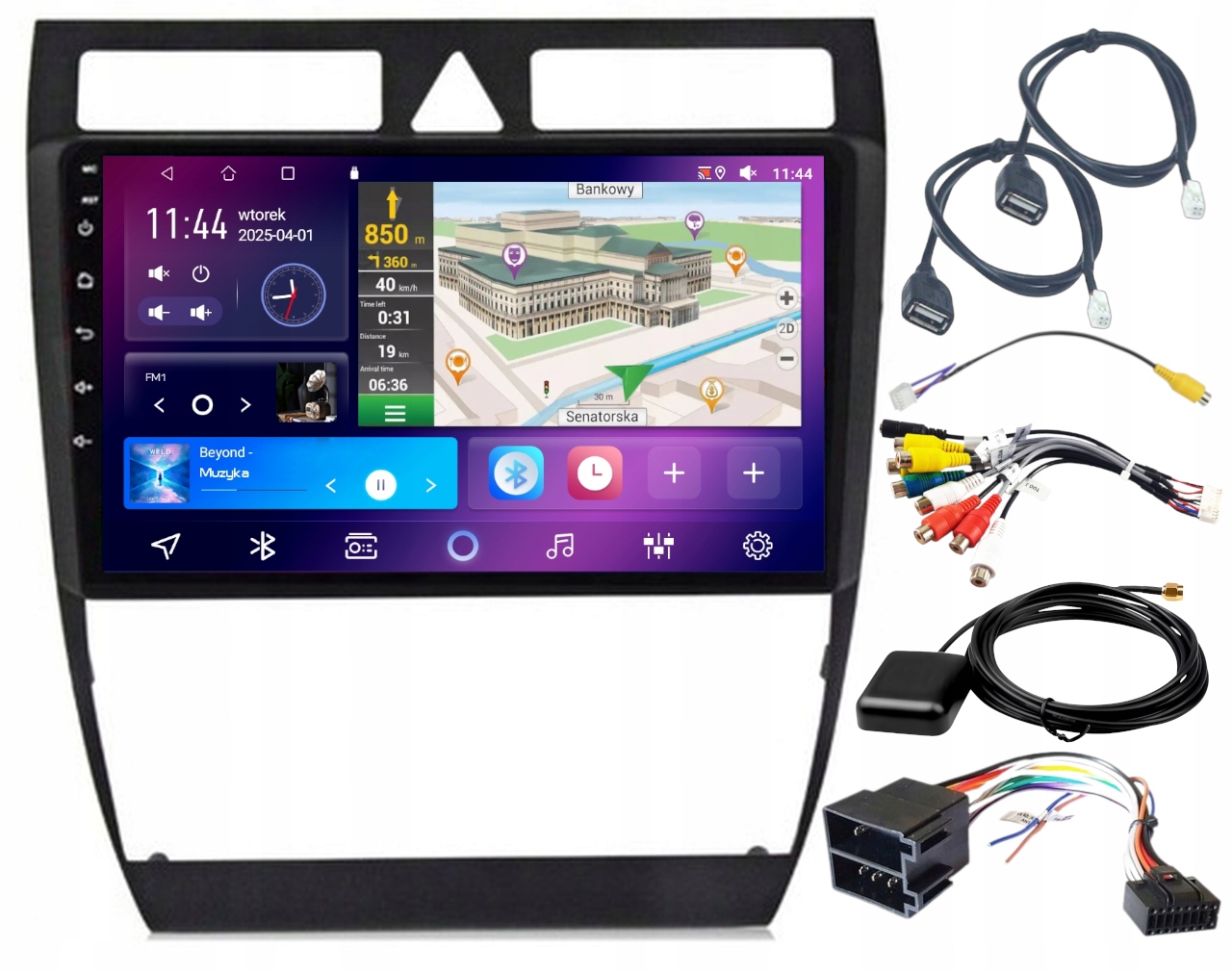 Autorádio Navigace Audi A6 C5 1997-04 Android Carplay 4GB 64GB