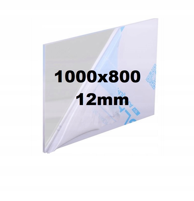 Pleksi /plexi Pleksa /plexa Bezbarvá na míru 1000x800x12mm Akrylová Deska