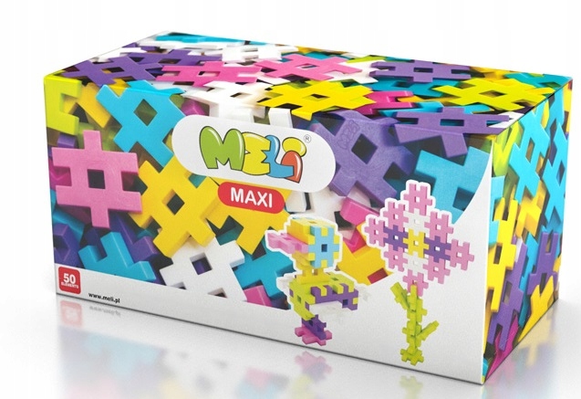

Klocki Konstrukcyjne Wafle Meli Maxi Pink 50 szt