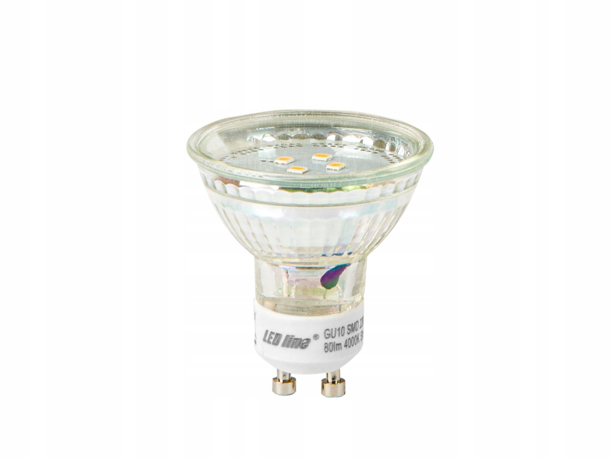 

Żarówka Led GU10 1W 4000K 80lm Szklana