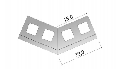 Nz301/135° Narożnik balkonowy zewnętrzny do K301 EAN (GTIN) 0606707377898