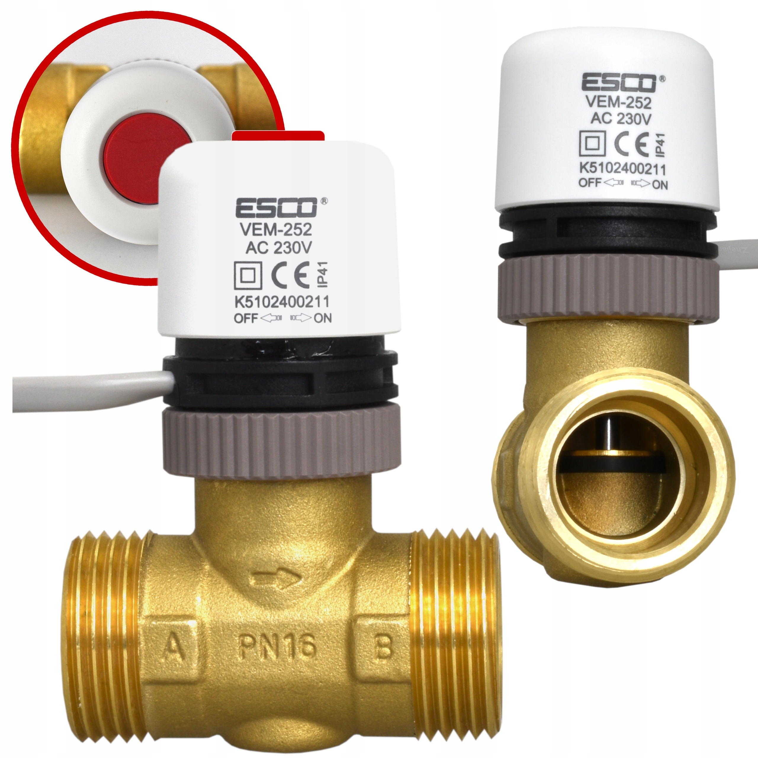 Zawór 1" z siłownikiem Nagrzewnic, Kurtyn Wodnych