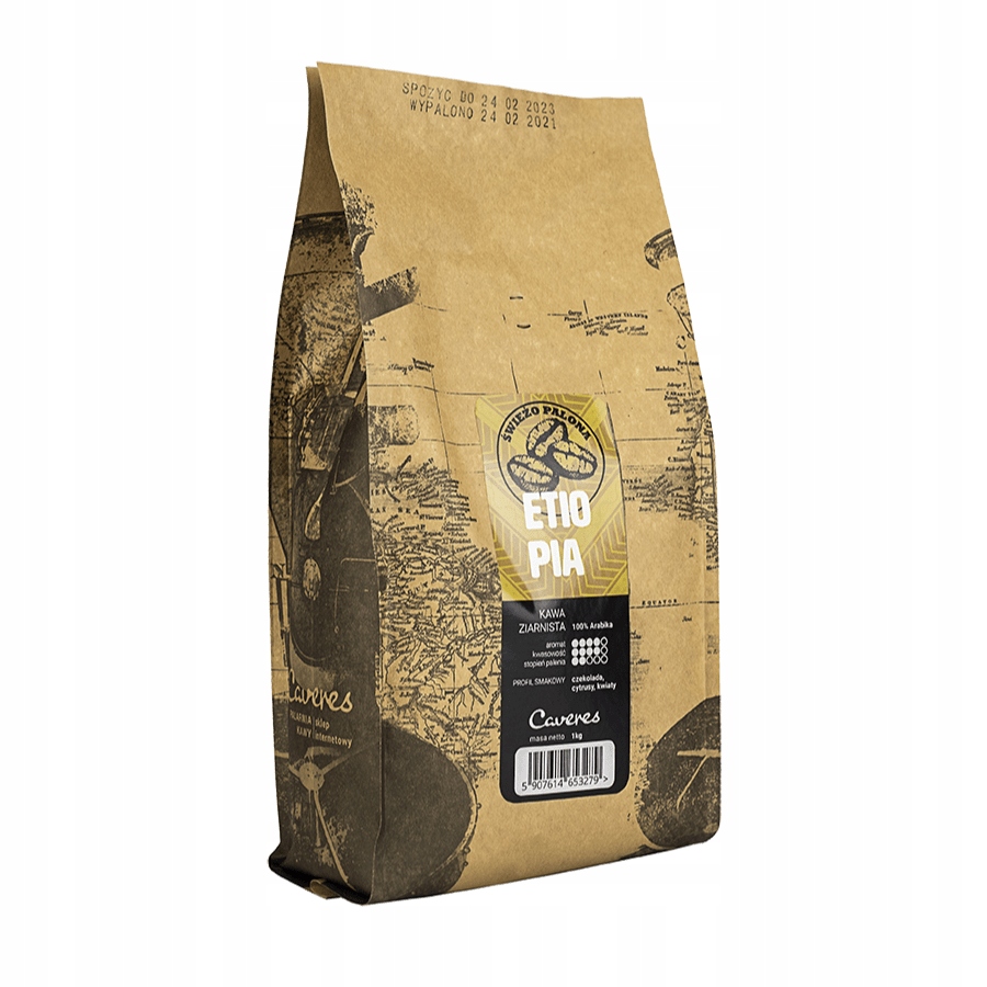 Káva zrnková Caveres Etiopia 1 kg 1000 g