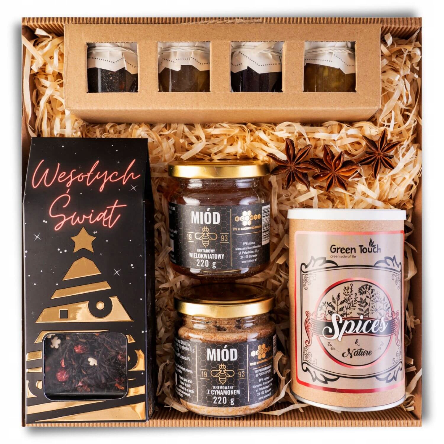 Levně Dárkový Košík sada čaj pro sváteční ohřev