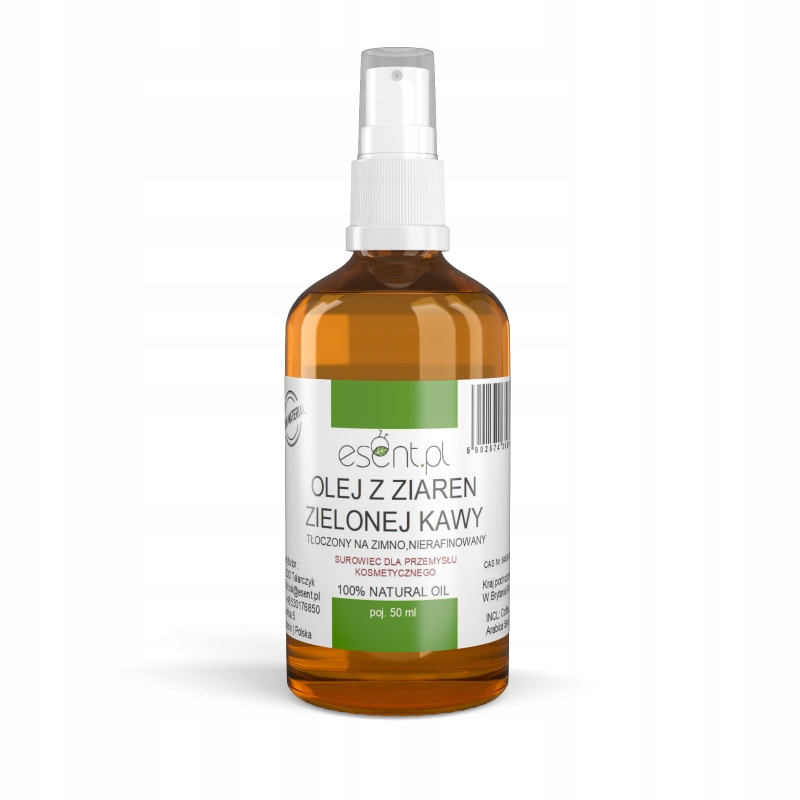

Olej z Ziaren Zielonej Kawy Nierafinowany 50 ml