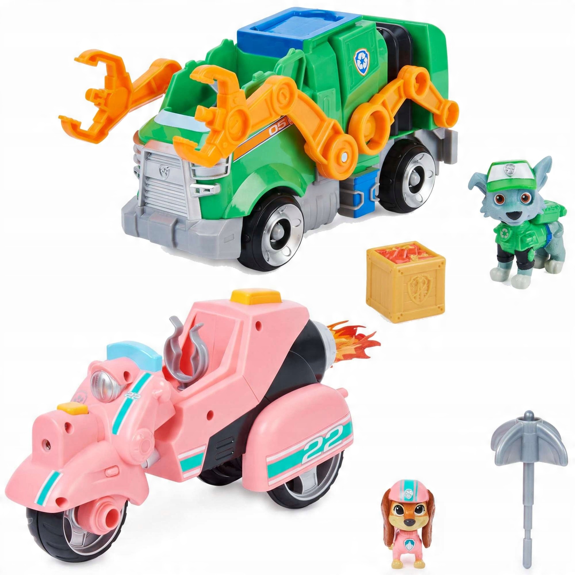 

Psi Patrol Zestaw 2 Pojazdy Figurki Liberty Rocky