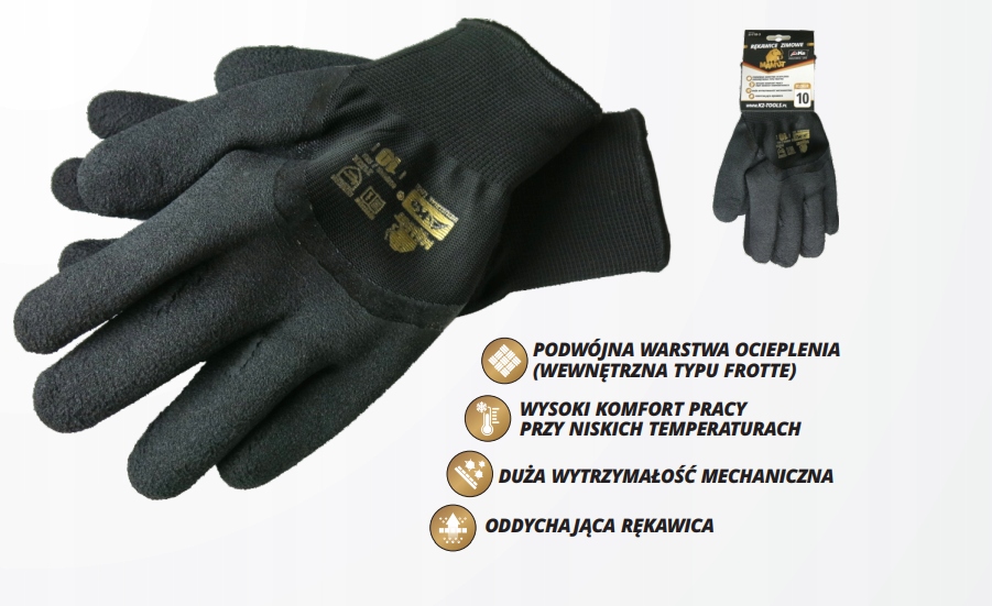 Rękawice rękawiczki ochronne zimowe MAMUT r.10 XL EAN (GTIN) 69575693