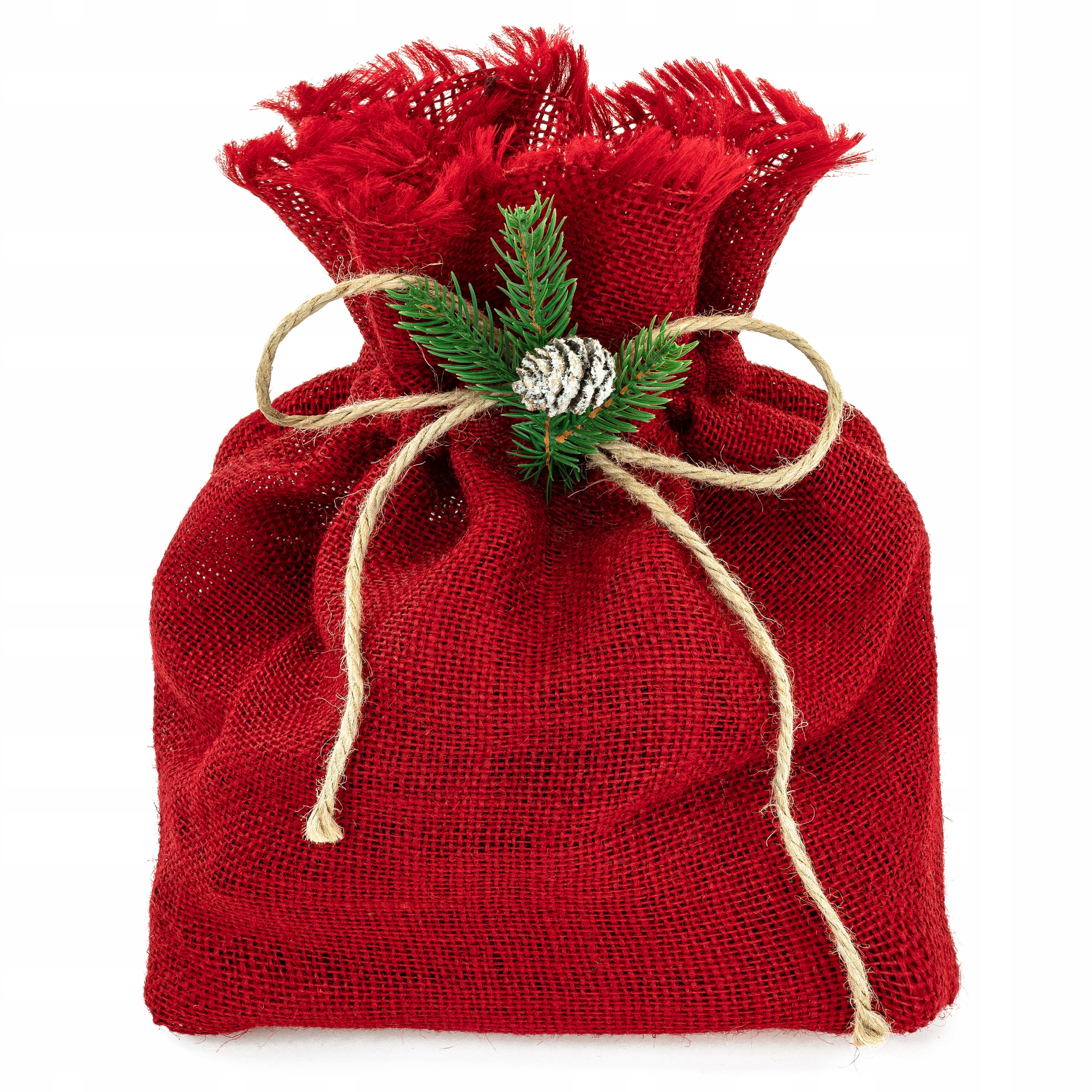 

Worek Jutowy świąteczny juta czerwona Eko
