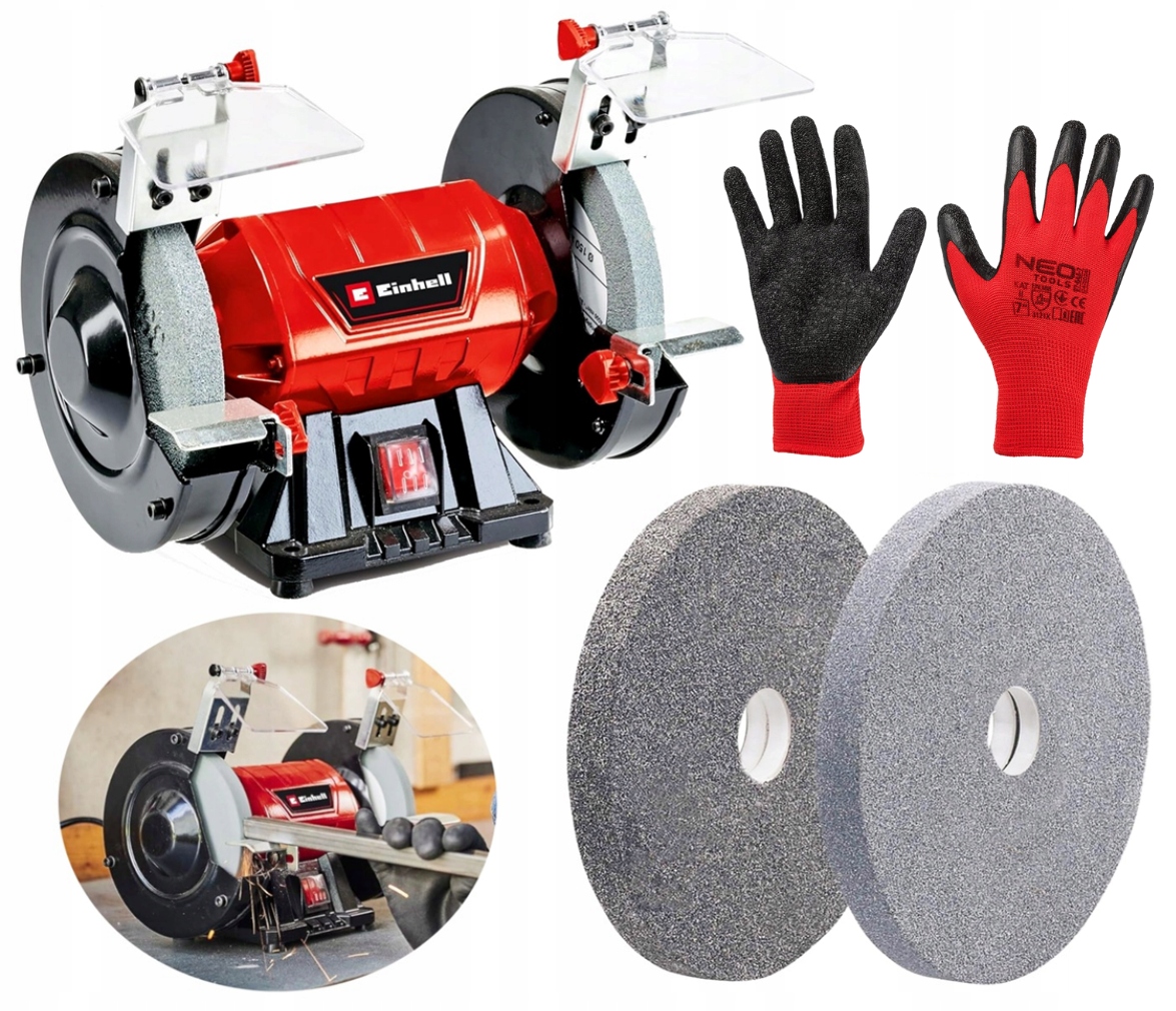 Szlifierka Stołowa Do Metalu Drewna Stacjonarna Dwutarczowa Kamieniowa 150