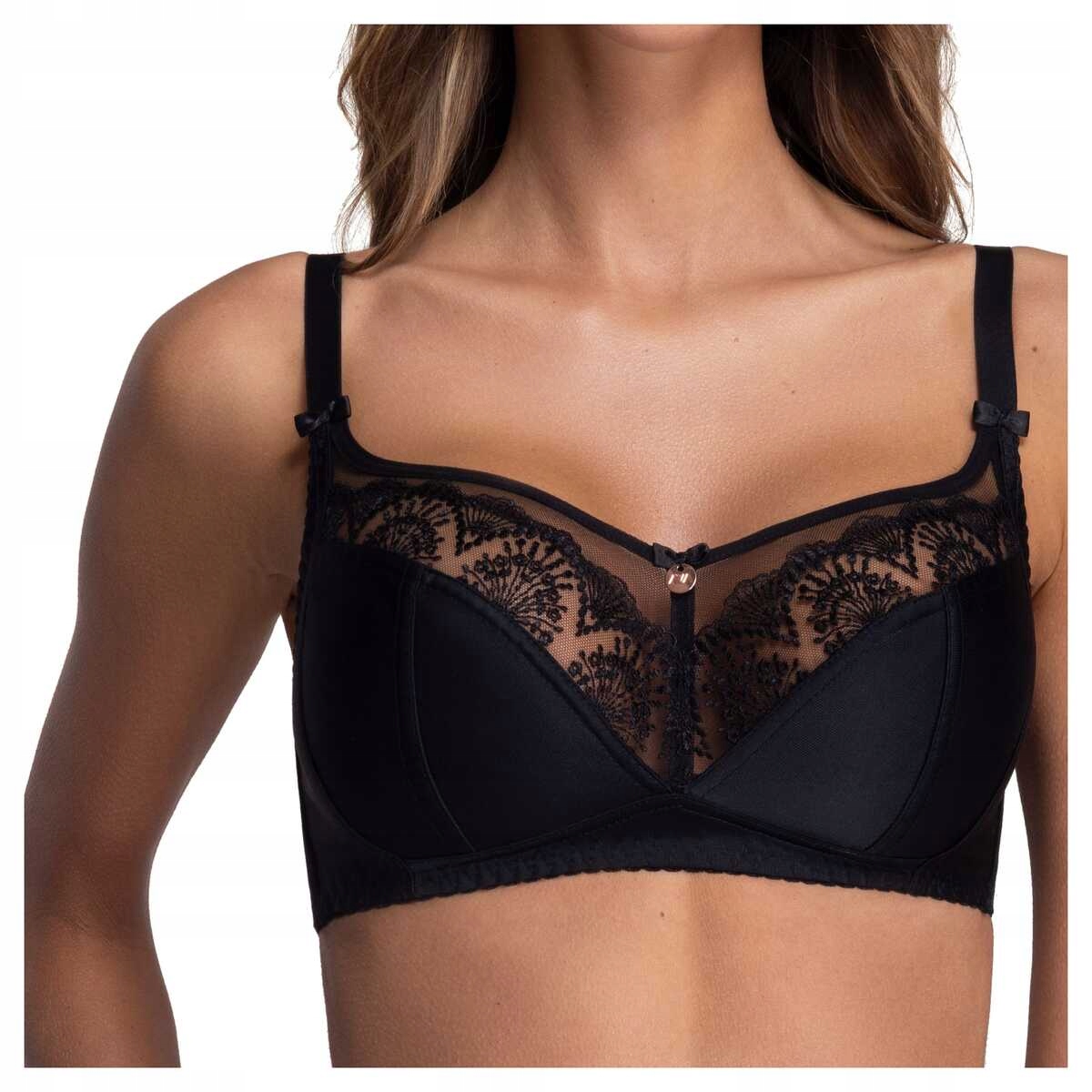 Ava Biustonosz miękki stanik soft bez fiszbin Libi 1691/1 czarny 85B