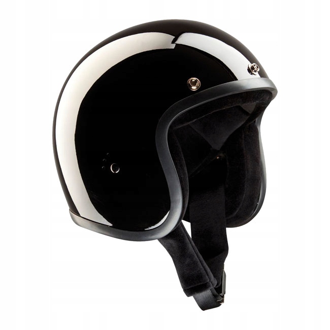 Motocyklová prilba otvorená Retro veľkosť 2XL čierna ľahká Bandit Jet Gloss