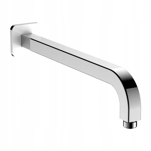 Nástenné Sprchové Rameno Štvorcové, Biele, 35 CM