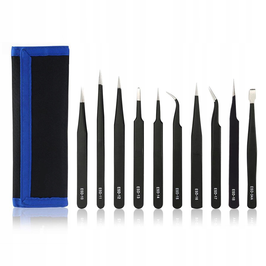 

Zestaw pęset- 10 elementów