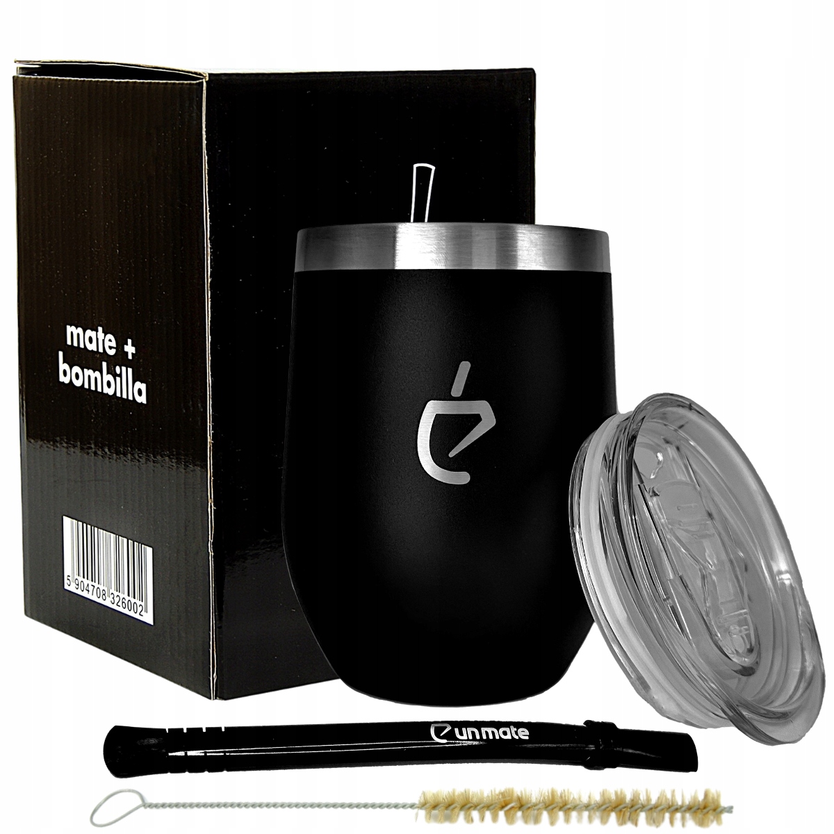 Levně Černá sada Termolid pro yerba maté od Un Mate: termální matero, bombilla