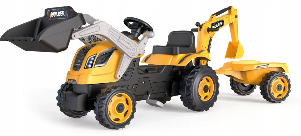 

Traktor Builder Max Koparka Łyżka Przyczepa Smoby