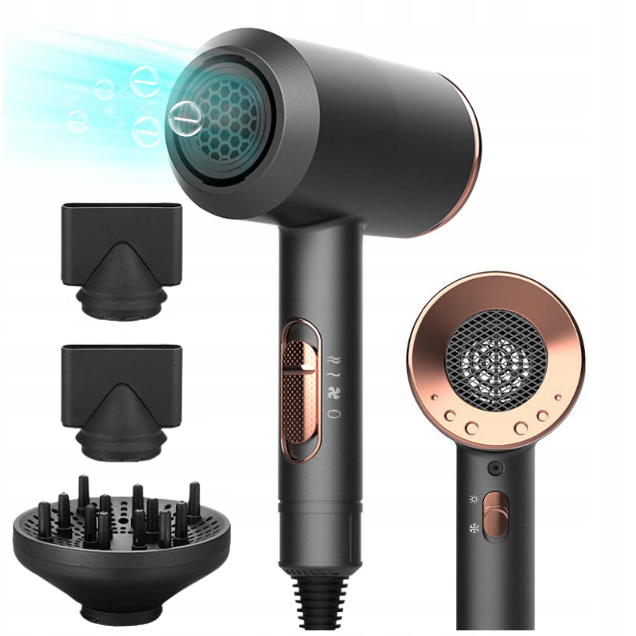 Suszarka Do Włosów Jonizacja dyfuzor koncentrator 2000W zimny nawiew mocna