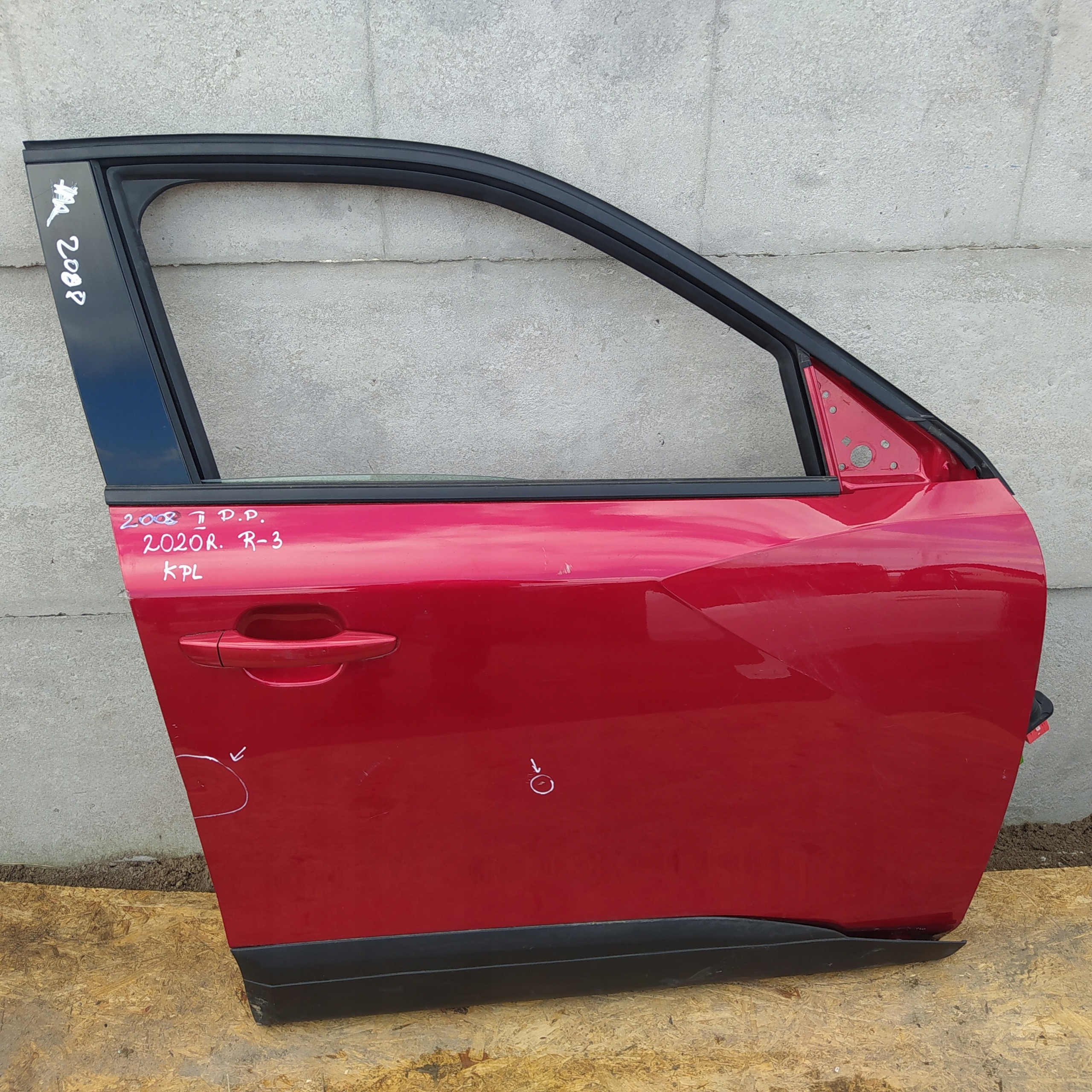 DRZWI PRAWY PRZÓD PRZEDNIE PEUGEOT 2008 II 2020