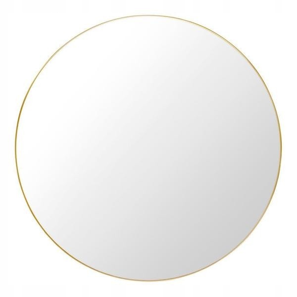 

Lustro okrągłe 75 cm złote aluminiowa rama d 70/80