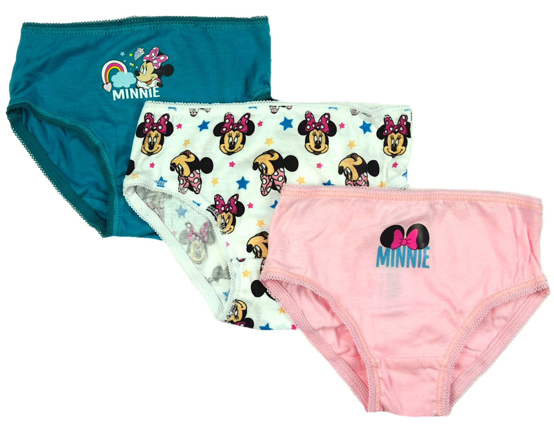 

3-PACK Slipy Majtki Myszka Minnie Morskie 104/110