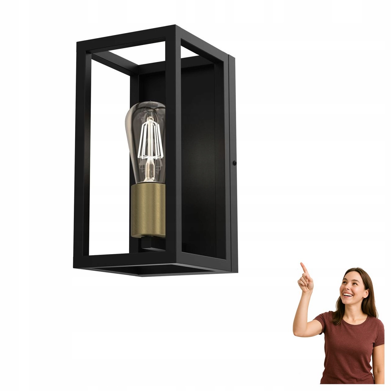 Obdĺžniková nástenná lampa Frame 4413 Luminex