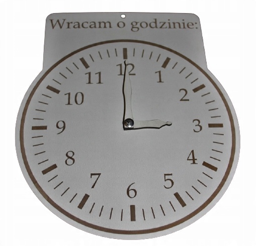 

Ekspozytor Informacja Sklep Pub Firma Zaraz Wracam
