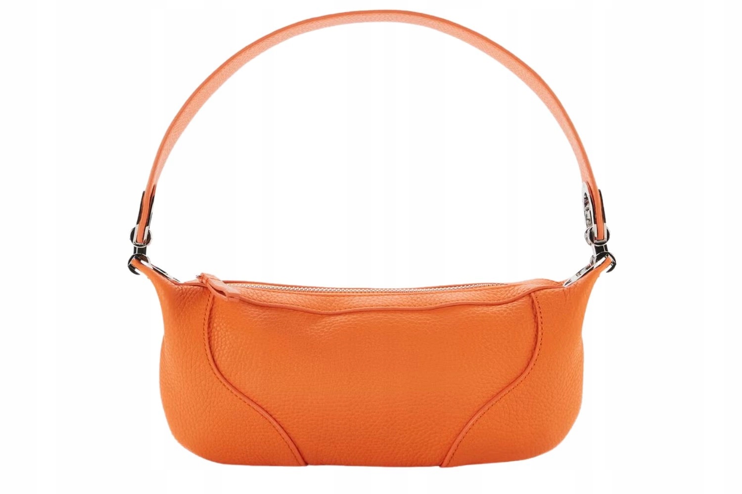 Dámská kabelka By Far Amira kožená oranžová přes rameno, originální