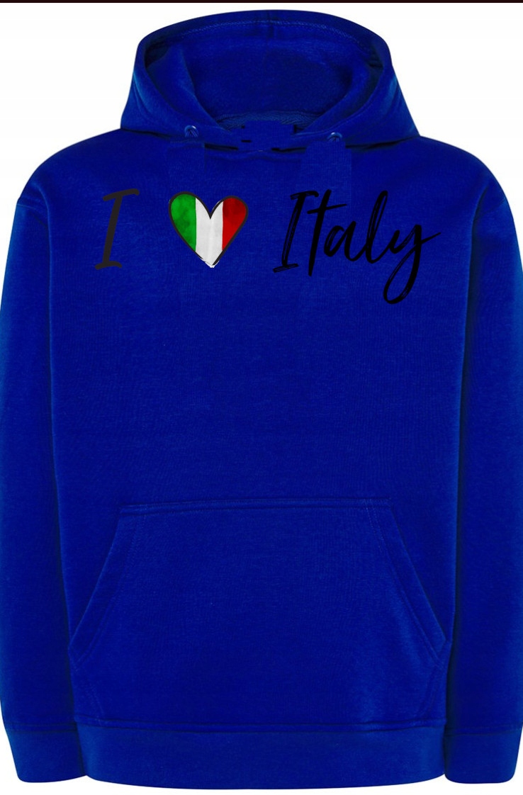 I Love Italy Miluji Itálii Mikina S Kapucí vel. 3XL