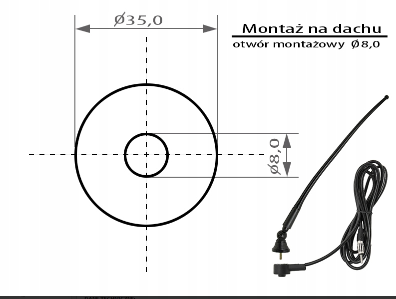Antena samochodowa GUMOWA OFF ROAD JEEP LAND ROVER Numer katalogowy producenta 06461