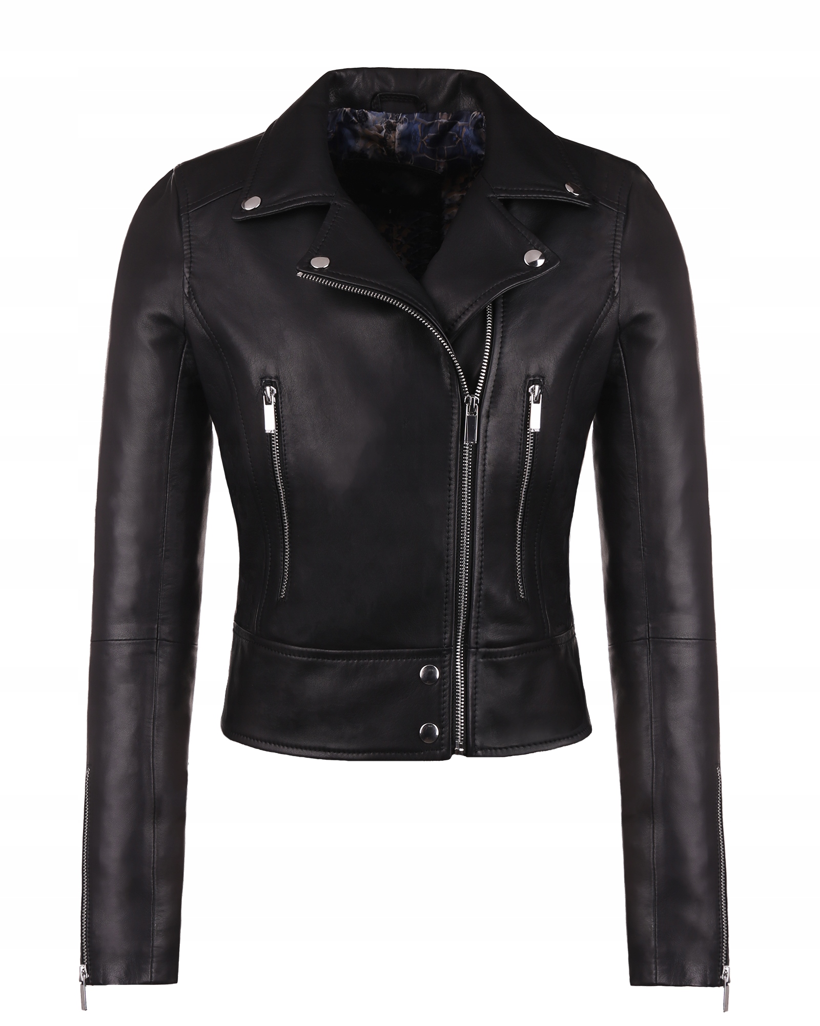 Černá kožená dámská Ramoneska Maja II 3XL/46