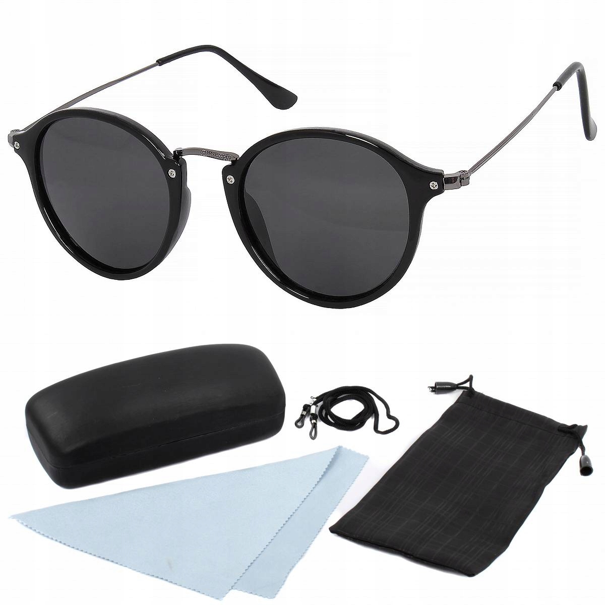 Polar Fashion P6050C3 černé polarizační sluneční brýle lenonky