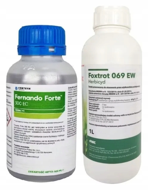 Zestaw Foxtrot 069EW 1L Fmc Fernando Forte 300EC 0,5L chwastnica Dow Agro
