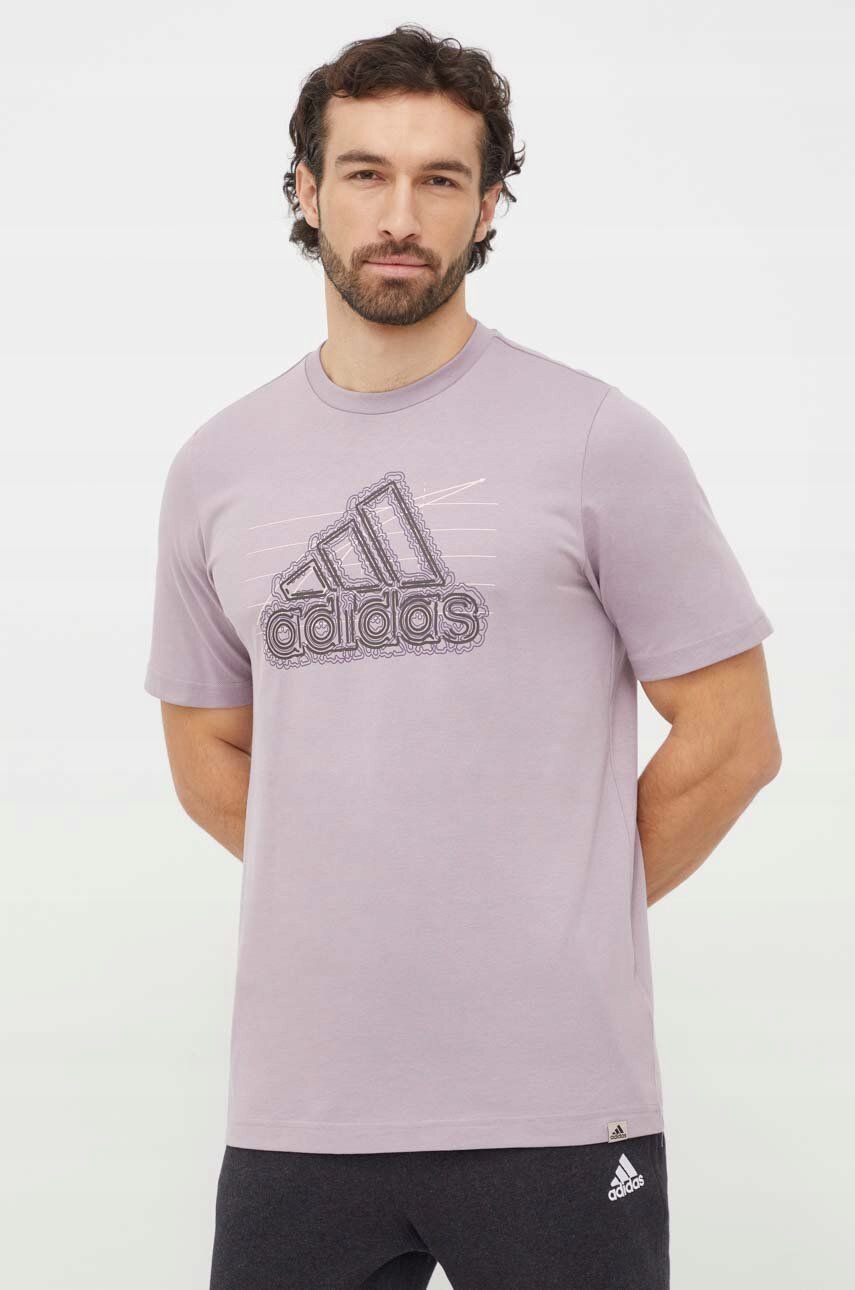 adidas tričko tričko bavlněné Pánské fialové Growth Bos T vel. M
