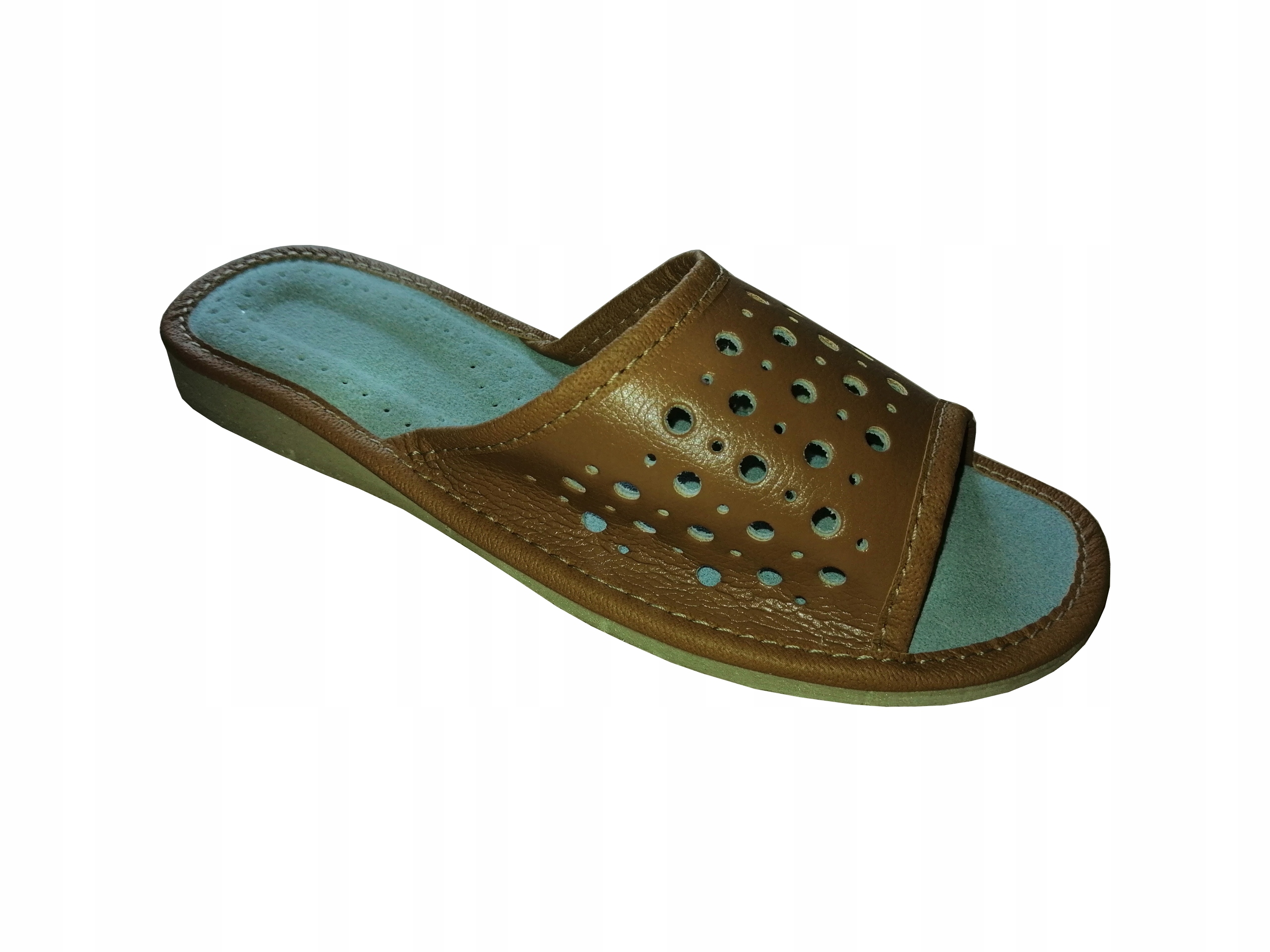 Pantofle damskie skórzane