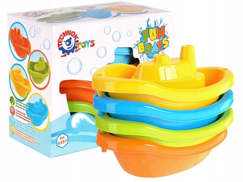 ŁÓDECZKI DO KĄPIELI do piasku zestaw 4 szt