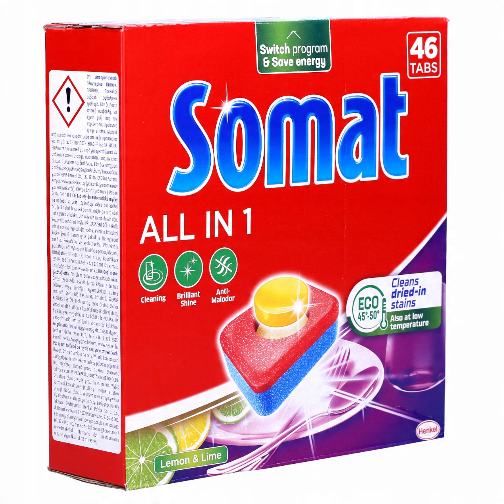 

Somat, All in 1 Tabletki do zmywarki Lemon, 46 szt